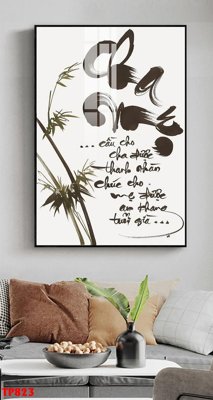 Download file gốc File tranh thư pháp TP823 (in lụa) tranh 3D