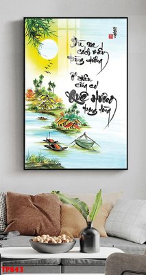 File tranh gốc in trần nhà File tranh thư pháp TP843 3D