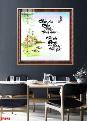 File gốc File tranh thư pháp TP898 (in lụa) tranh phong thủy