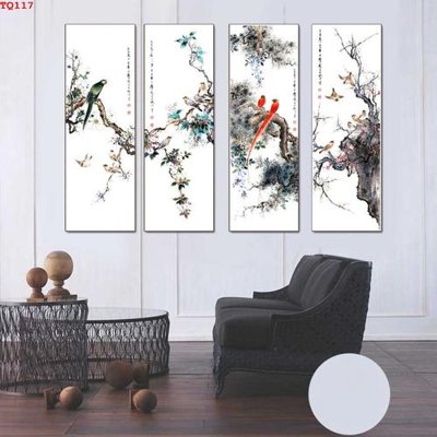 File tranh File tranh tứ quý TQ117 (file gốc) chủ đề phong thủy