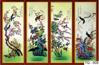 File gốc File tranh tứ quý TQ118 (chuẩn CMYK) cho nhà in