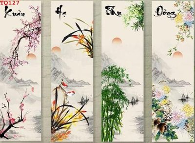 File gốc File tranh tứ quý TQ127 (cho in ấn) từ kho Filetranh