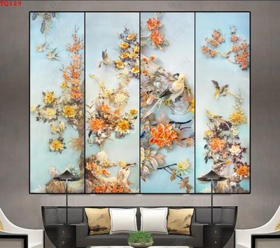 Tệp tin gốc File tranh tứ quý TQ129 (chất lượng) File tranh tứ quý TQ129