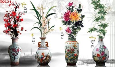 Tải file File tranh tứ quý TQ134 (gốc) in nhanh