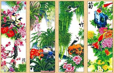 Tải file File tranh tứ quý TQ15 (ảnh gốc) 300dpi File tranh tứ quý TQ15