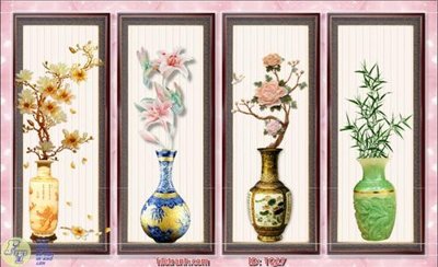 Download file File tranh tứ quý TQ27 (gốc) in mica cao cấp