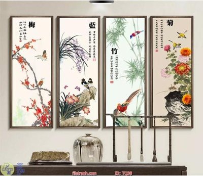 Mua file ảnh gốc File tranh tứ quý TQ38 (chất lượng cao)