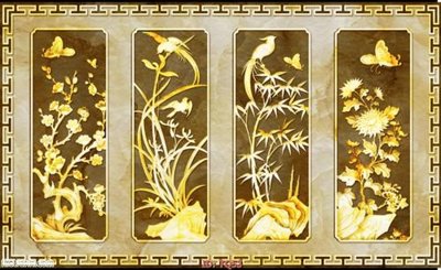 Tải file File tranh tứ quý TQ53 (PSD) cho in tranh 3D