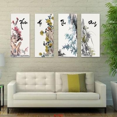 File gốc File tranh tứ quý TQ55 (thiết kế) cho in ấn