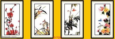 File tranh File tranh tứ quý TQ59 (bản gốc) in canvas