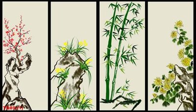 Tải file gốc File tranh tứ quý TQ89 (bản PSD) đầy đủ layer