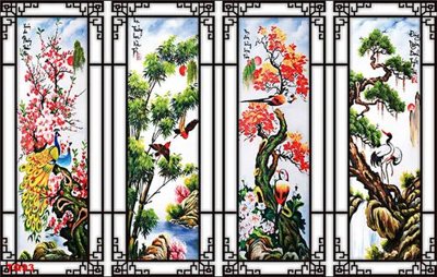 File ảnh File tranh tứ quý TQ93 (gốc) cho trang trí nội thất