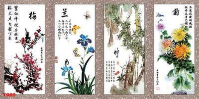 Chi tiết file tranh tráng gương File tranh tứ quý TQ99 (ảnh gốc)