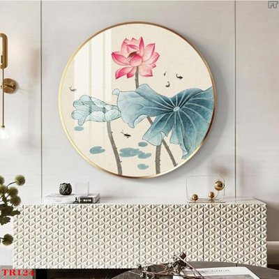 File tranh File tranh tròn hoa sen TRR124 (ảnh gốc) sắc nét hoàn hảo