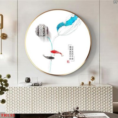 File tranh gốc in trần nhà File tranh tròn hoa sen TRR133 3D