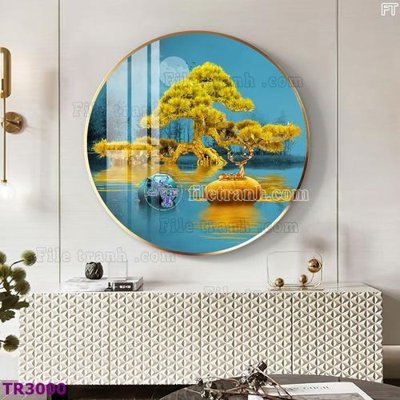 File tranh PSD File tranh tròn hiện đại TR3000 chất lượng cao