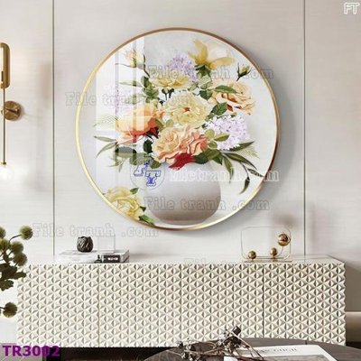 File ảnh File tranh tròn hiện đại TR3002 (gốc) in biển hiệu