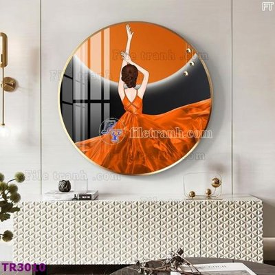 Tải file File tranh tròn hiện đại TR3010 (gốc) in tranh tráng gương