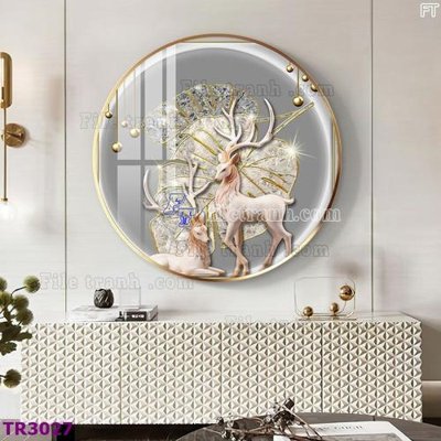 Mua file tranh gốc File tranh tròn hiện đại TR3027 tại Filetranh.com