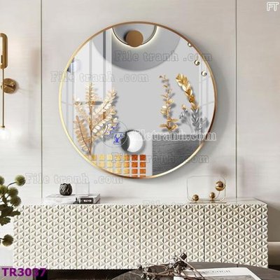 File gốc in ấn File tranh tròn hiện đại TR3037 chuẩn màu CMYK