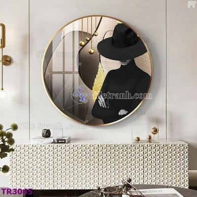 File tranh File tranh tròn hiện đại TR3045 (gốc) in vải canvas