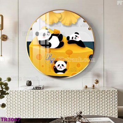 File gốc File tranh tròn hiện đại TR3047 (in mica) làm bảng hiệu