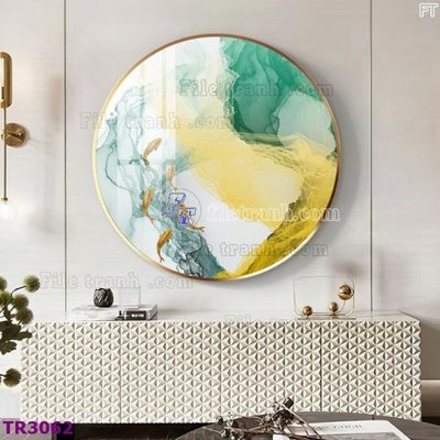 File gốc File tranh tròn hiện đại TR3062 (trang trí) phòng ngủ