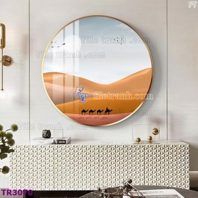File ảnh File tranh tròn hiện đại TR3070 (gốc) dùng in Pano