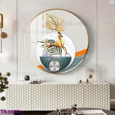 File in trần File tranh tròn hiện đại TR3075 (file gốc) chủ đề vũ trụ