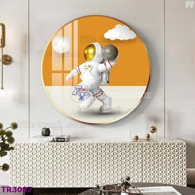 File gốc File tranh tròn hiện đại TR3087 (thiết kế) độc quyền