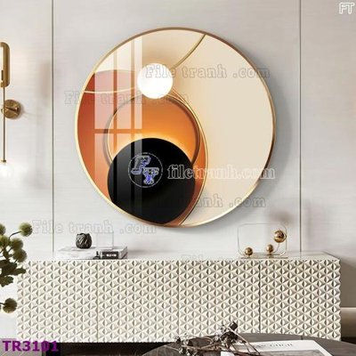 File ảnh File tranh tròn hiện đại TR3101 (gốc) in poster