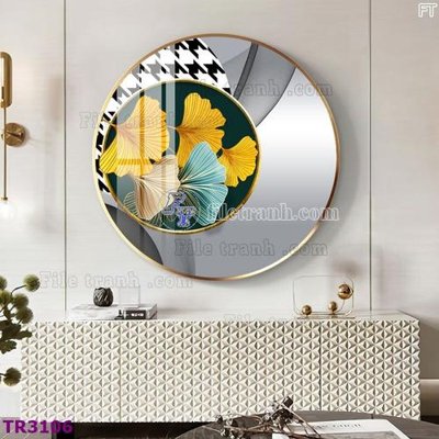 File gốc File tranh tròn hiện đại TR3106 (in ấn) màu sắc trung thực