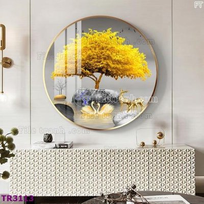 File in ấn File tranh tròn hiện đại TR3113 (bản gốc) chất lượng cao