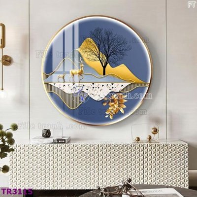 File gốc File tranh tròn hiện đại TR3115 (Filetranh.com) File tranh tròn hiện đại TR3115