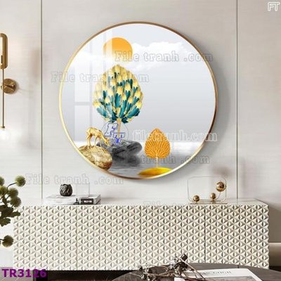 File gốc File tranh tròn hiện đại TR3126 (PSD/TIFF) độ phân giải cao