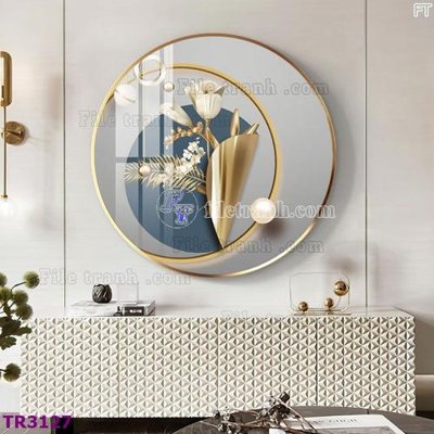 File tranh trang trí File tranh tròn hiện đại TR3127 (file gốc)