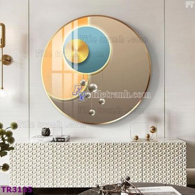 File gốc File tranh tròn hiện đại TR3135 (thiết kế) cho in ấn