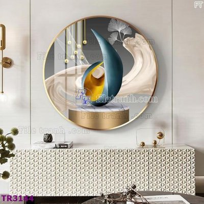 File gốc File tranh tròn hiện đại TR3144 (PNG) không nền chất lượng