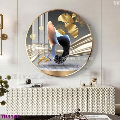 File gốc File tranh tròn hiện đại TR3146 (cho in ấn) độc quyền