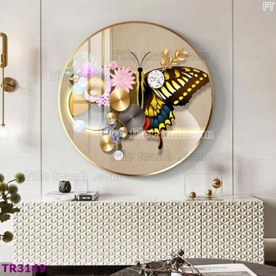 Ảnh gốc File tranh tròn hiện đại TR3149 (siêu chi tiết) để in ấn