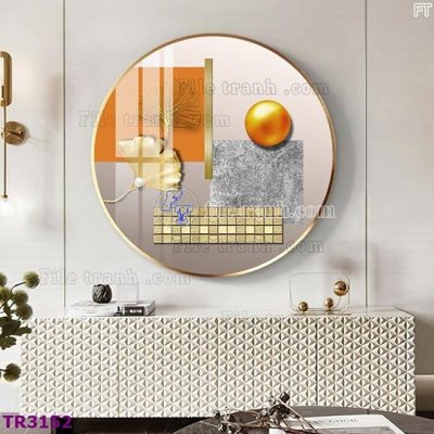 File gốc File tranh tròn hiện đại TR3152 (PNG) không nền chất lượng