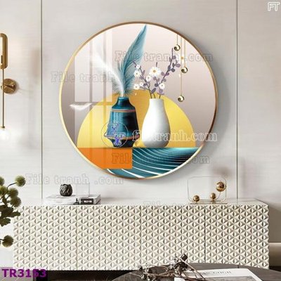 File in trần File tranh tròn hiện đại TR3153 (bản gốc) đại dương