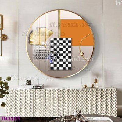 File PSD File tranh tròn hiện đại TR3155 (bản gốc) dễ dàng edit