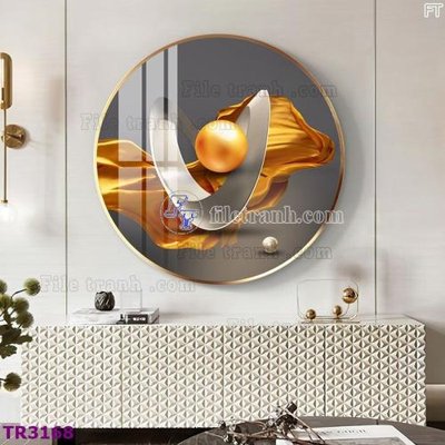 Tải file File tranh tròn hiện đại TR3168 (PSD) cho in tranh 3D