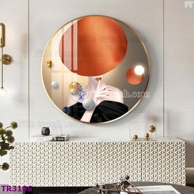 Download file gốc File tranh tròn hiện đại TR3196 (độ nét cao)