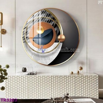 File tranh File tranh tròn hiện đại TR3203 (gốc) chủ đề động vật