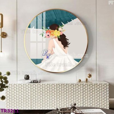 File gốc File tranh tròn hiện đại TR3211 (PNG) nền trong suốt