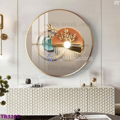 Tải file gốc in lụa File tranh tròn hiện đại TR3225 siêu nét