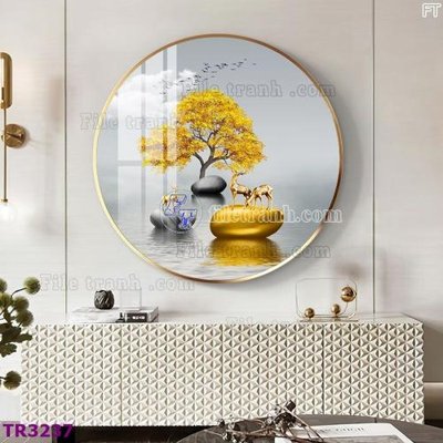 Tải file gốc File tranh tròn hiện đại TR3237 (bản PSD) đầy đủ layer