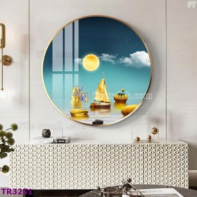 File gốc File tranh tròn hiện đại TR3251 (PNG) chất lượng cao